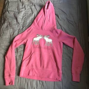 Pink Abercrombie Pullover Hoodie